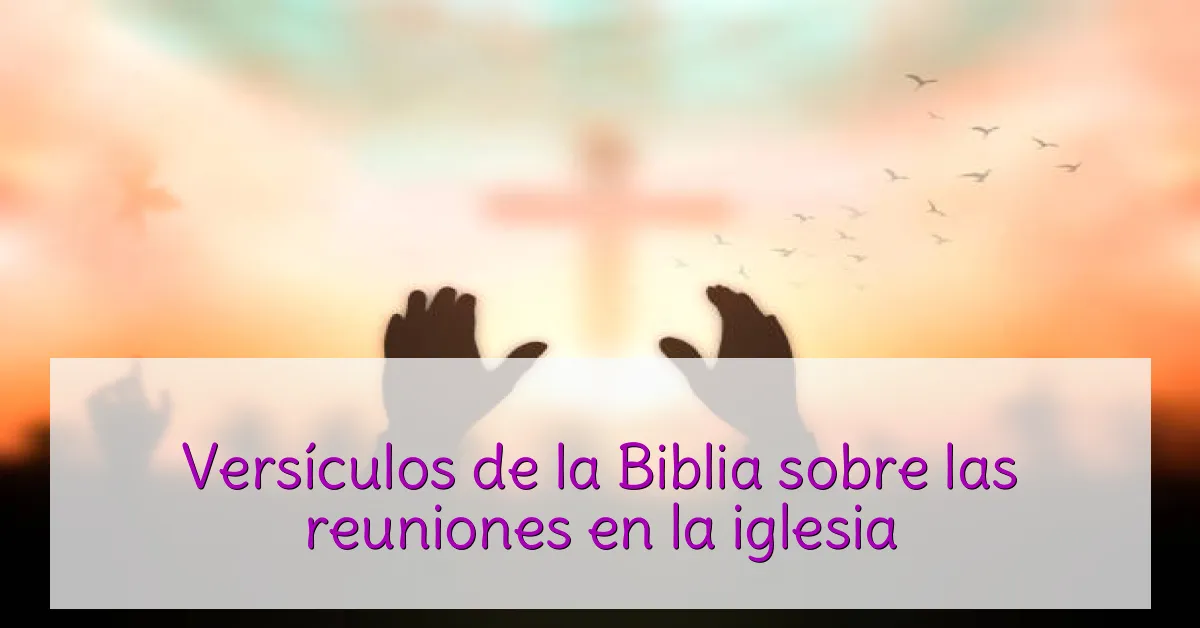 Versículos de la Biblia sobre las reuniones en la iglesia