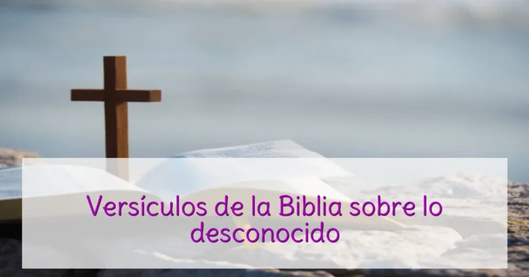 Versículos de la Biblia sobre lo desconocido