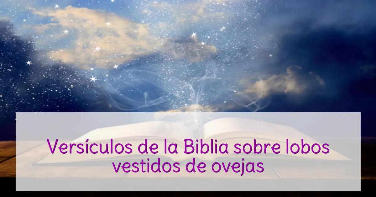 Versículos de la Biblia sobre lobos vestidos de ovejas
