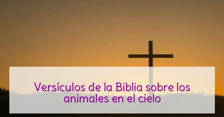 Versículos de la Biblia sobre los animales en el cielo