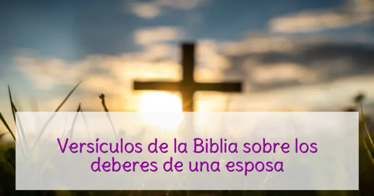 Versículos de la Biblia sobre los deberes de una esposa