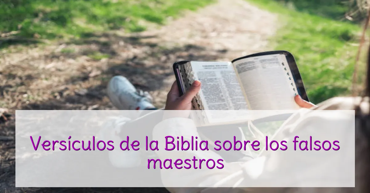 Versículos de la Biblia sobre los falsos maestros