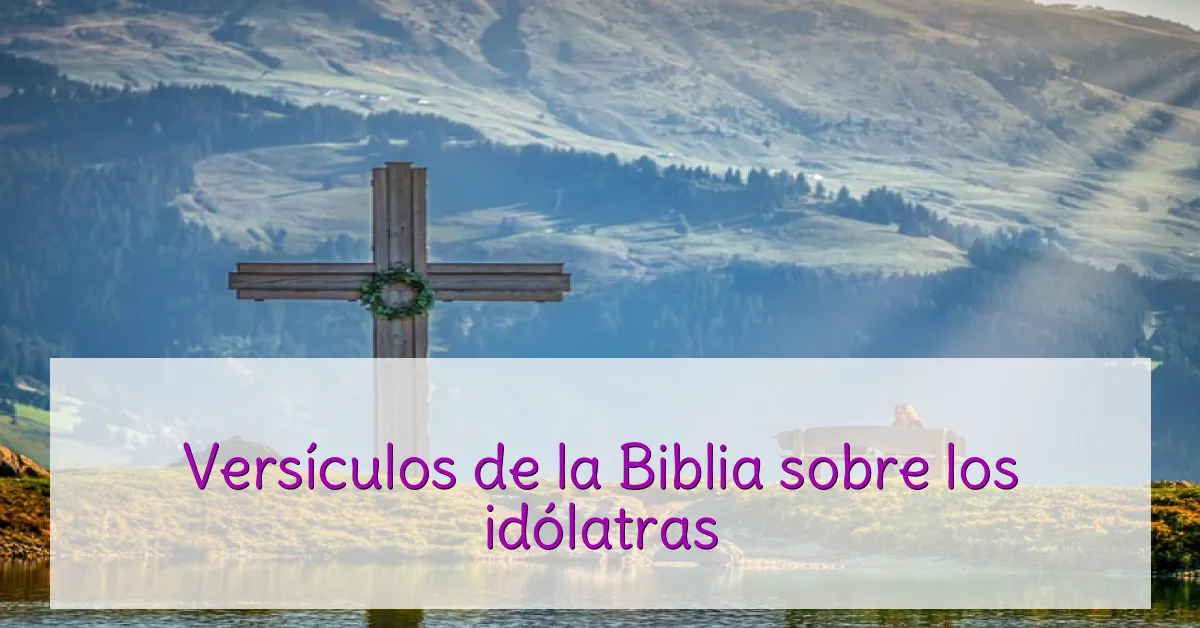 Versículos de la Biblia sobre los idólatras