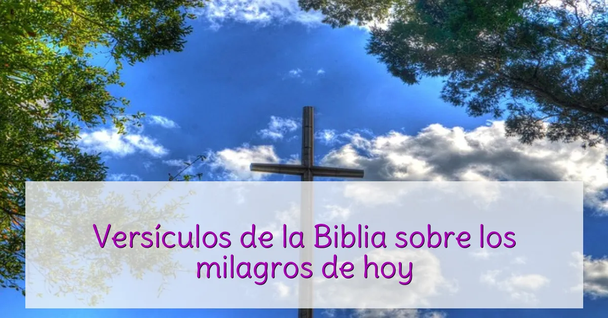 Versículos de la Biblia sobre los milagros de hoy