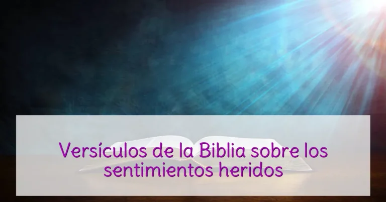Versículos de la Biblia sobre los sentimientos heridos