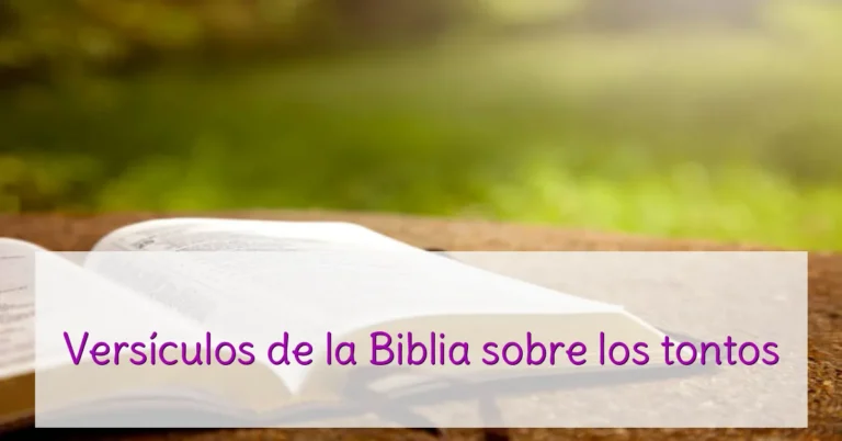 Versículos de la Biblia sobre los tontos