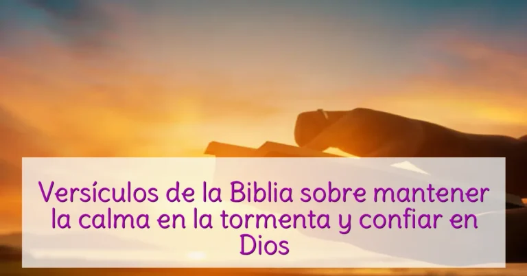Versículos de la Biblia sobre mantener la calma en la tormenta y confiar en Dios