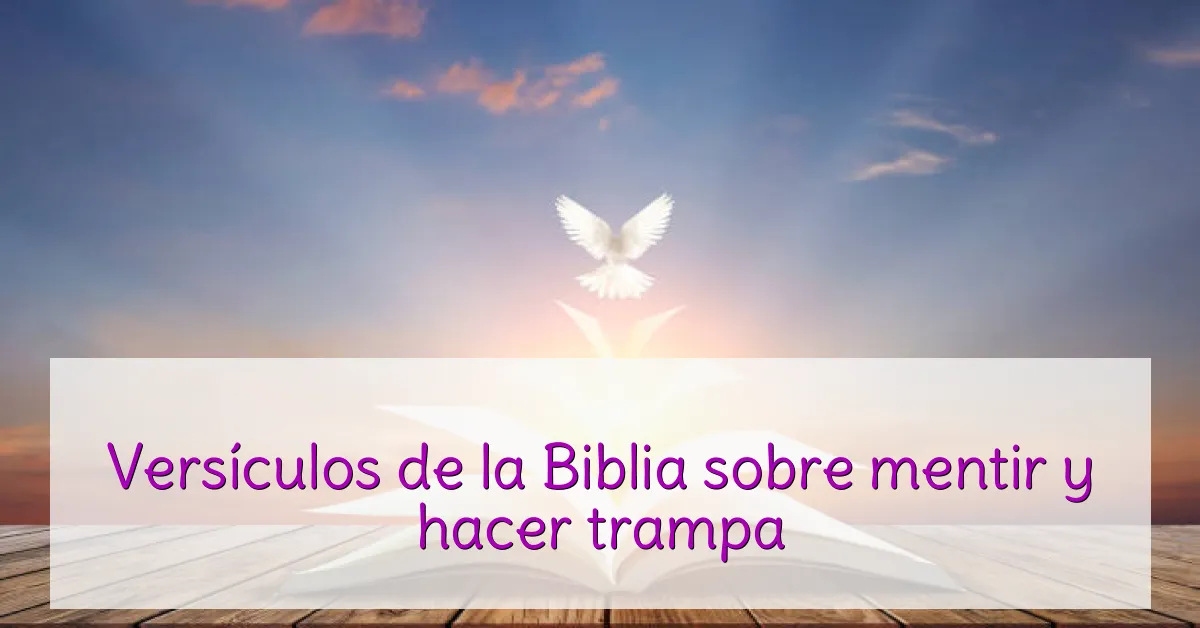 Versículos de la Biblia sobre mentir y hacer trampa