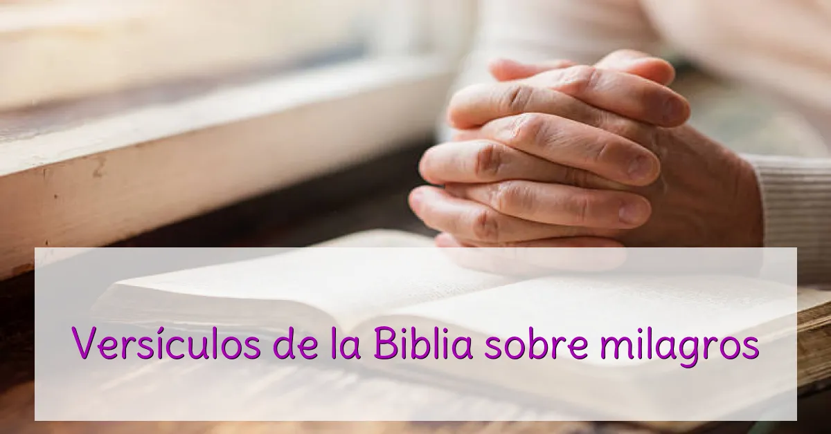 Versículos de la Biblia sobre milagros