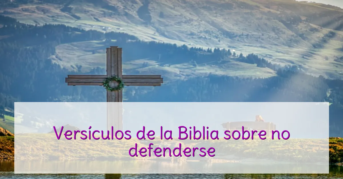 Versículos de la Biblia sobre no defenderse