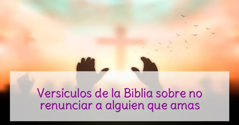 Versículos de la Biblia sobre no renunciar a alguien que amas
