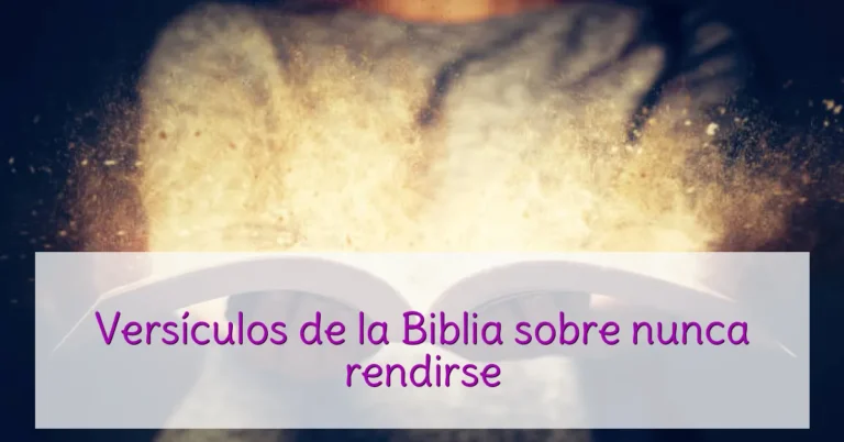 Versículos de la Biblia sobre nunca rendirse