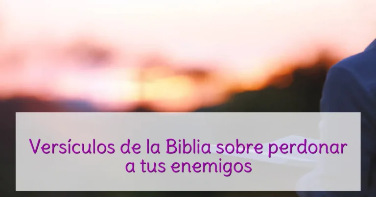 Versículos de la Biblia sobre perdonar a tus enemigos