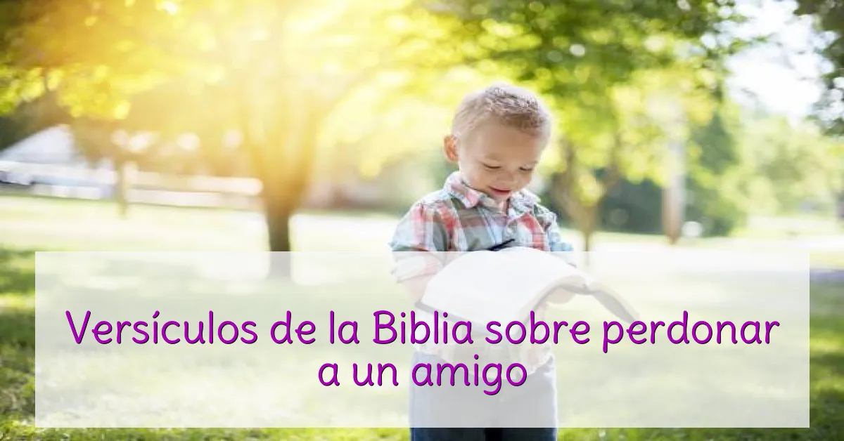 Versículos de la Biblia sobre perdonar a un amigo