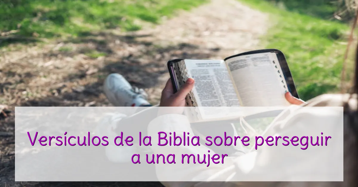Versículos de la Biblia sobre perseguir a una mujer