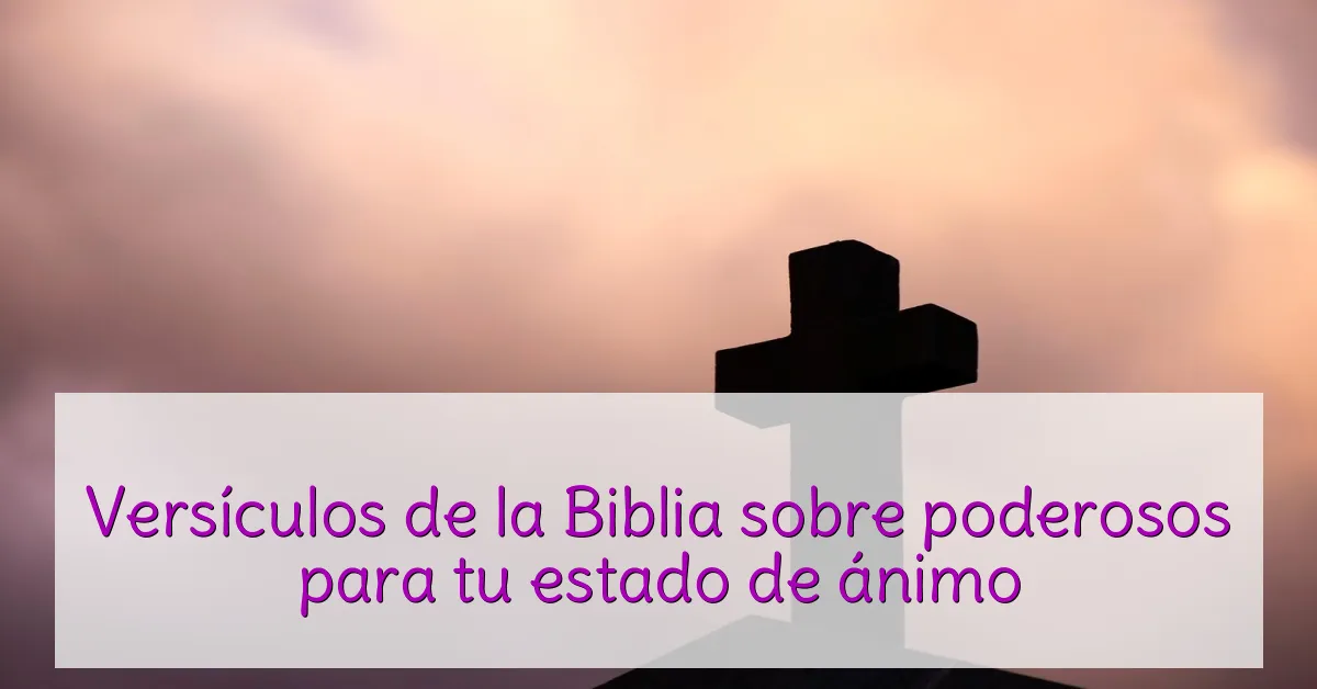 Versículos de la Biblia sobre poderosos para tu estado de ánimo