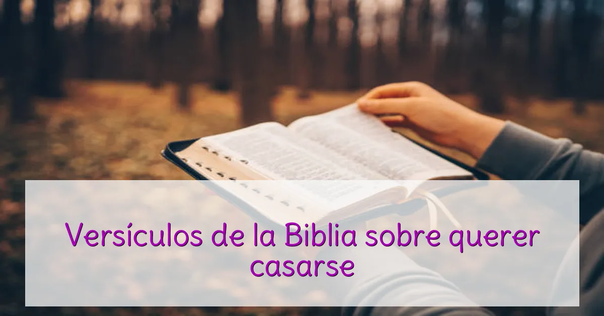 Versículos de la Biblia sobre querer casarse