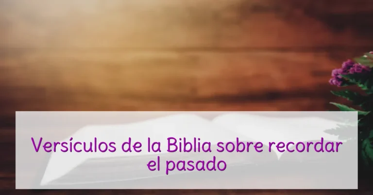 Versículos de la Biblia sobre recordar el pasado