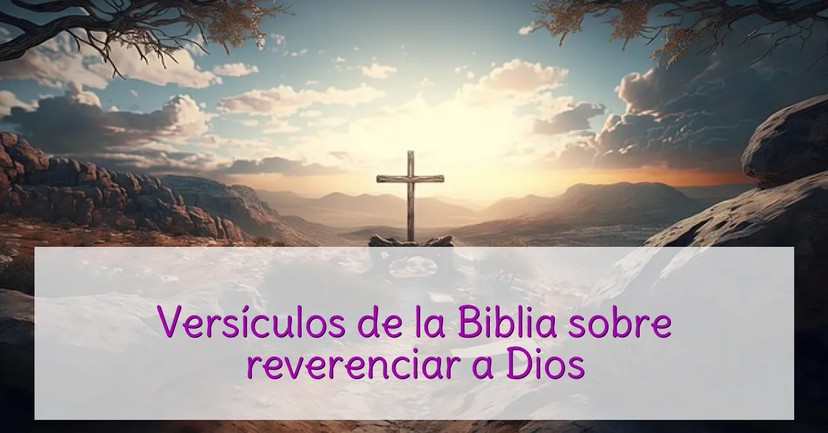 Versículos de la Biblia sobre reverenciar a Dios