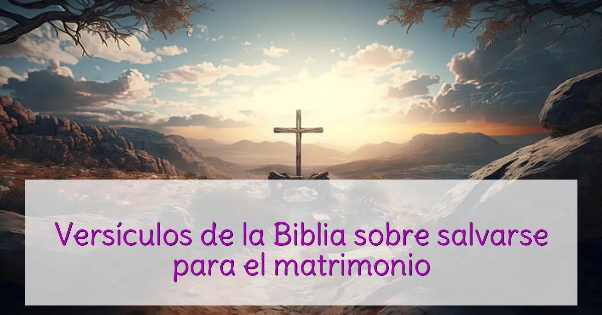 Versículos de la Biblia sobre salvarse para el matrimonio
