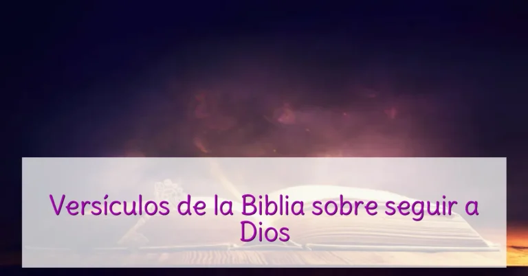 Versículos de la Biblia sobre seguir a Dios