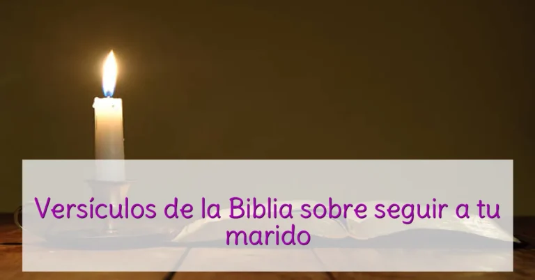 Versículos de la Biblia sobre seguir a tu marido