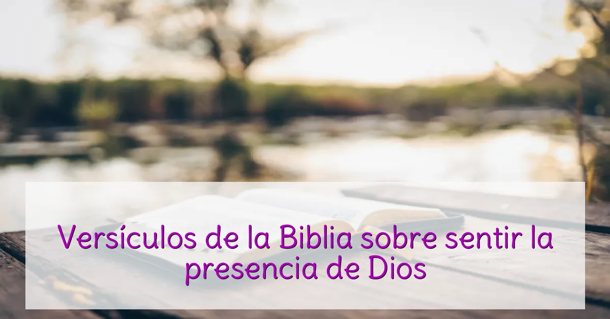 Versículos de la Biblia sobre sentir la presencia de Dios