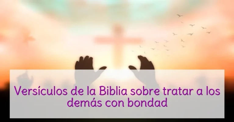 Versículos de la Biblia sobre tratar a los demás con bondad