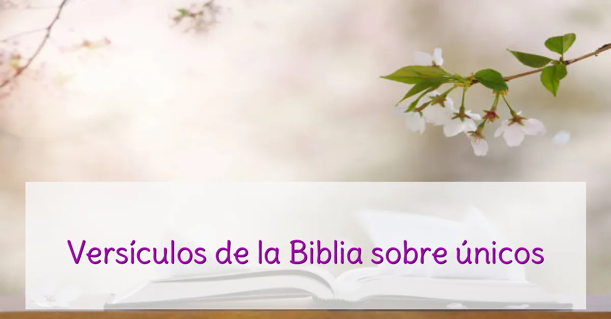 Versículos de la Biblia sobre únicos