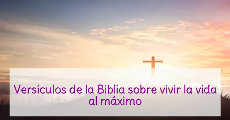 Versículos de la Biblia sobre vivir la vida al máximo
