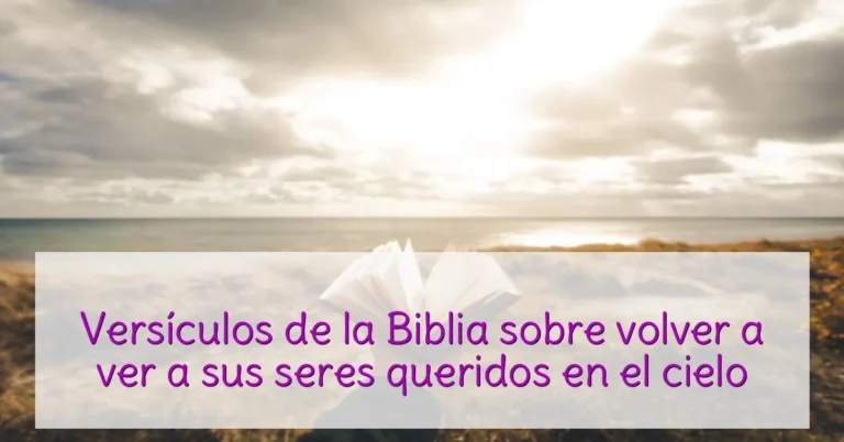 Versículos de la Biblia sobre volver a ver a sus seres queridos en el cielo